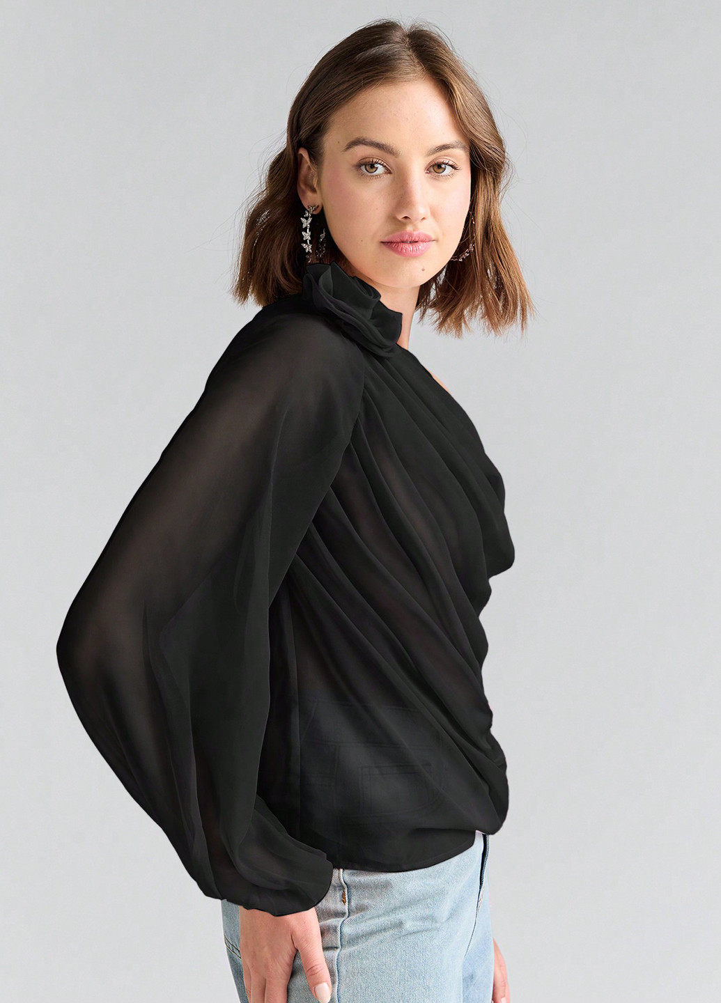 Чорна блуза SHEIN