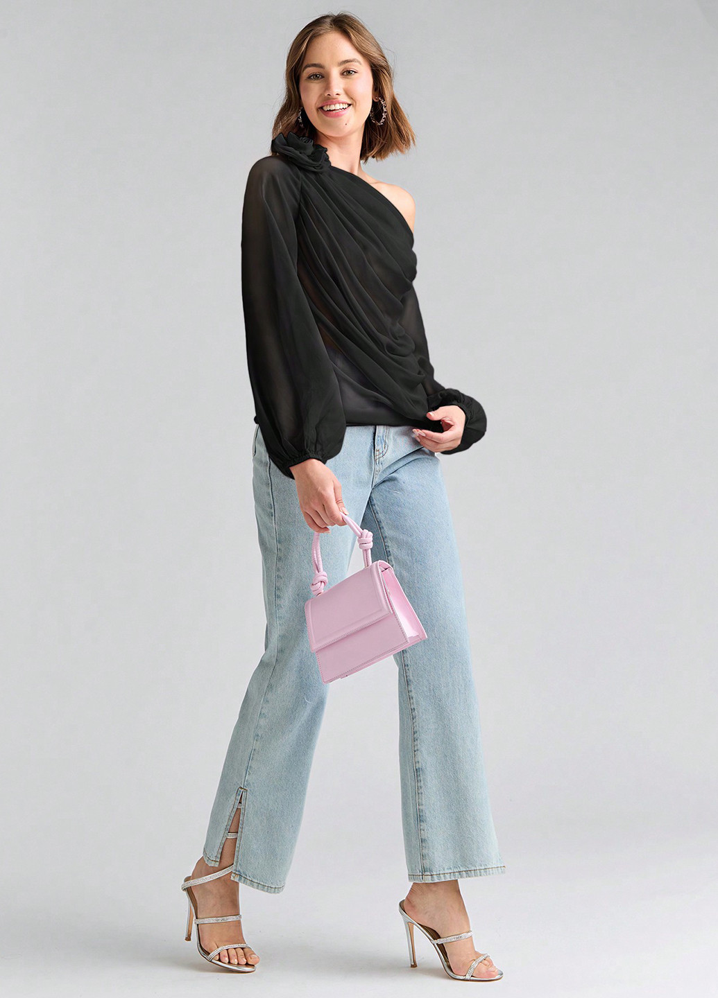 Чорна блуза SHEIN