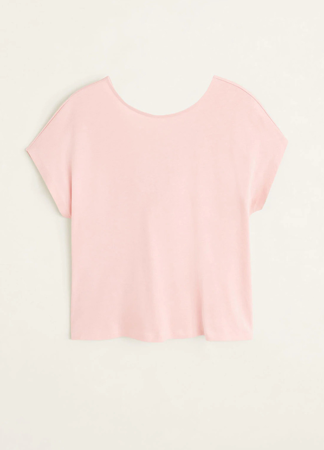 Светло-розовая летняя футболка Mango