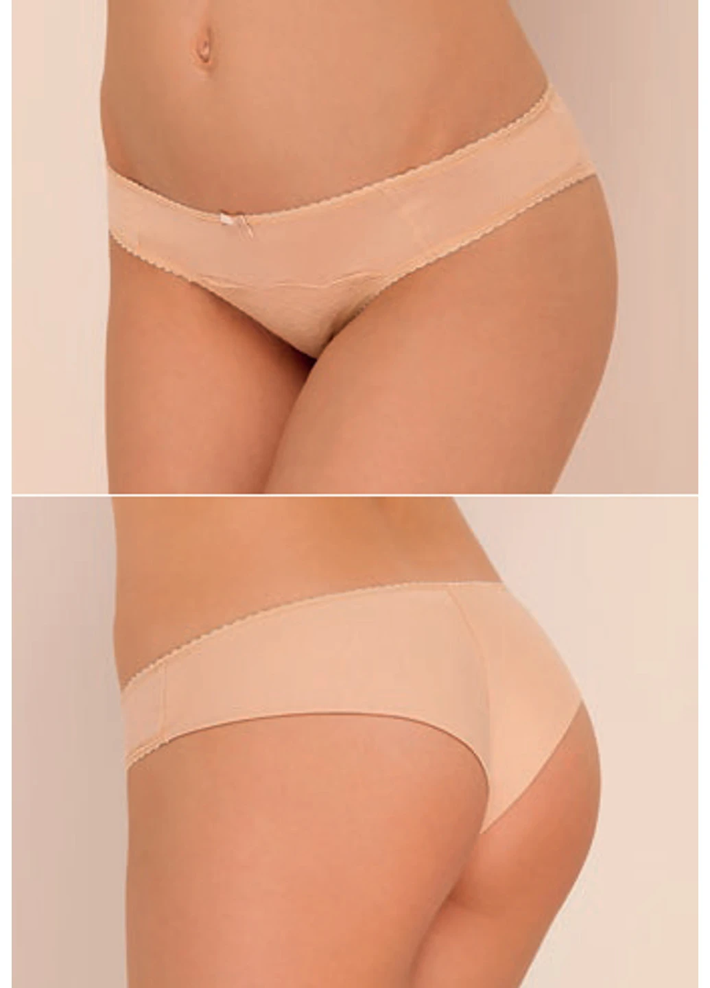 Трусики брифы с кружевом телесные L5104BR0 Luna (251826647)