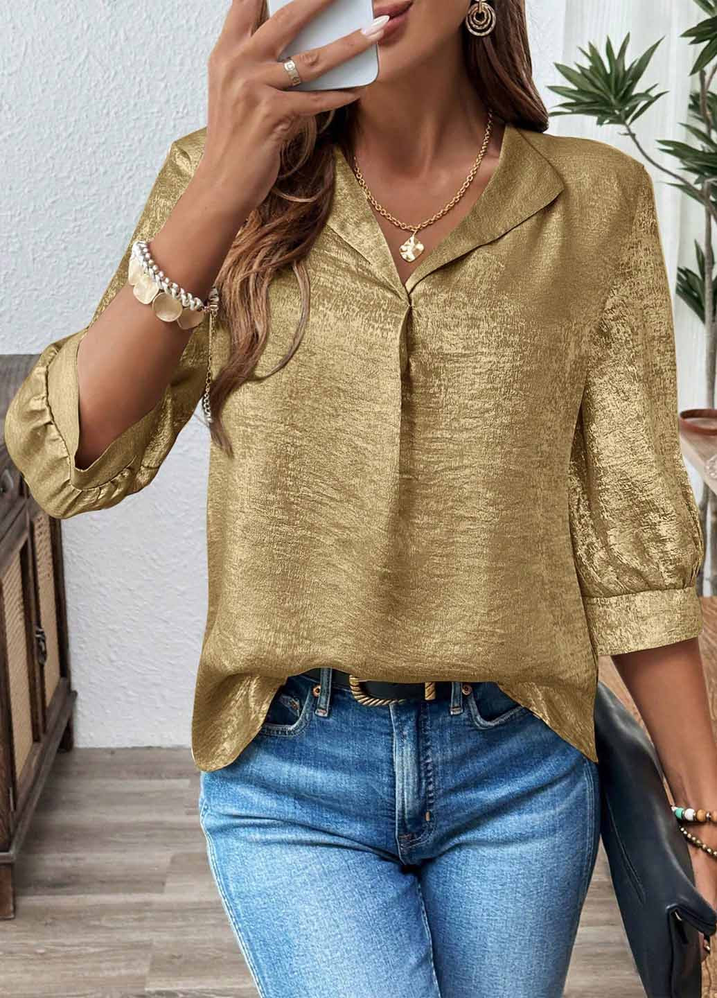 Золотая блуза SHEIN