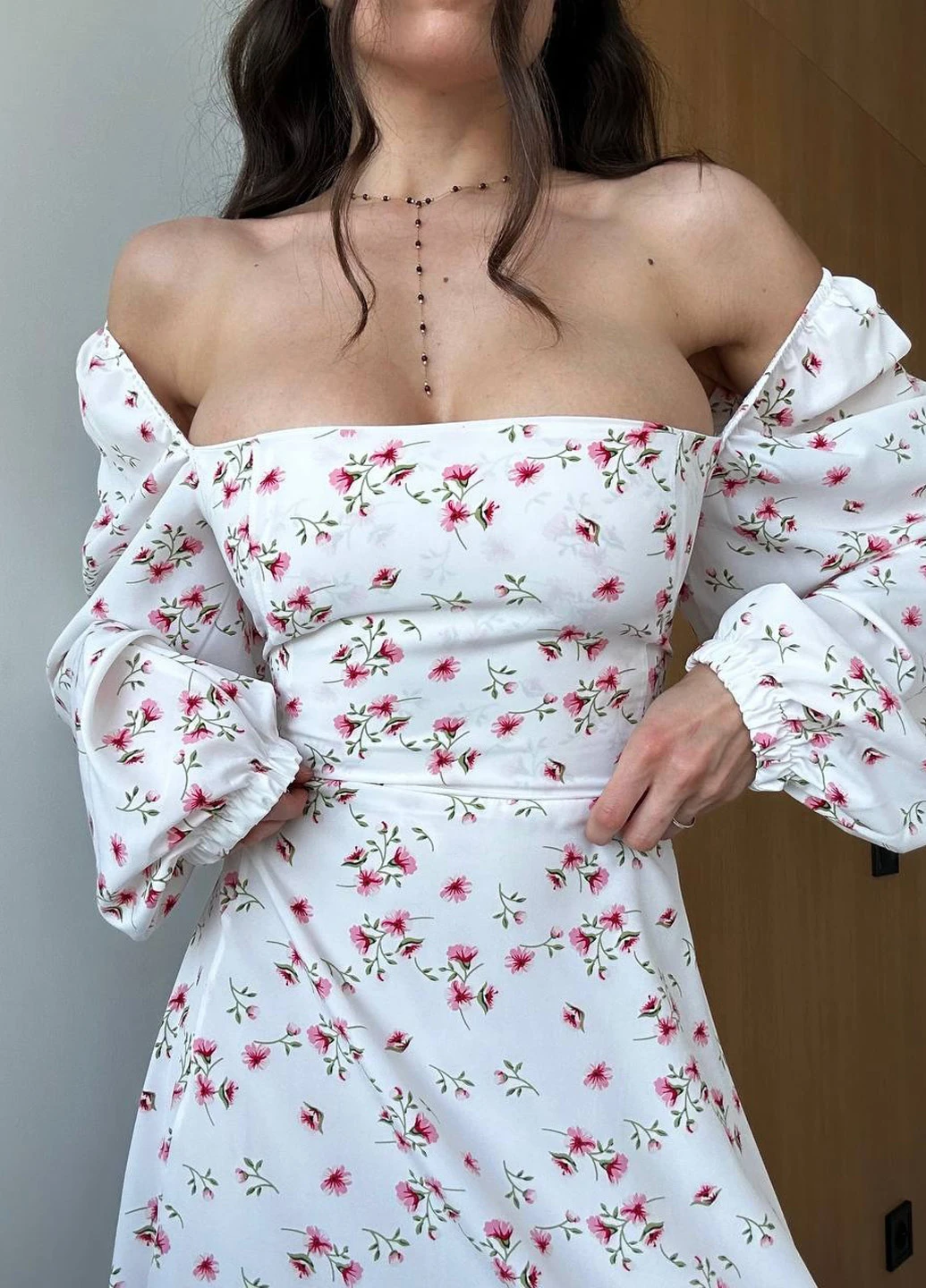 Білий вечірня, кежуал сукня з відкритою спиною Fashion з квітковим принтом