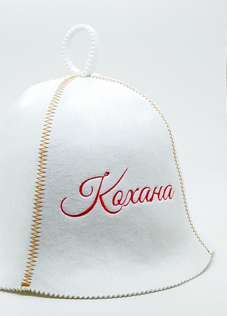 Банная шапка "Кохана" искусственный фетр белый (LA-97) Luxyart (252611435)