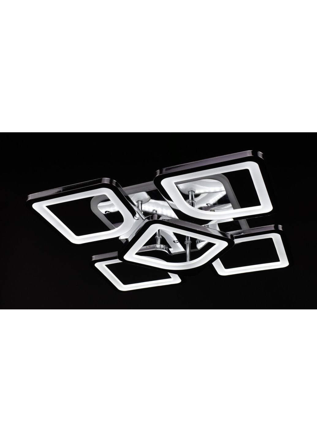 Люстра потолочная LED с пультом A2281/4+1S-RGB-ch Хром 11х40х40 см. Sunnysky (253527924)