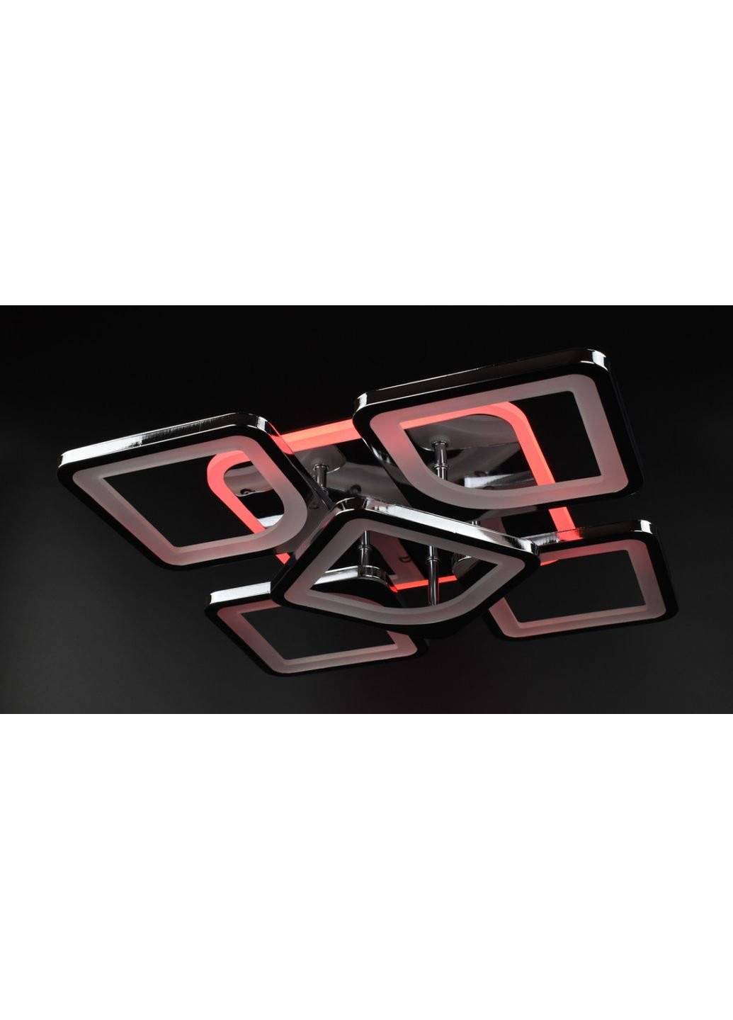 Люстра потолочная LED с пультом A2281/4+1S-RGB-ch Хром 11х40х40 см. Sunnysky (253527924)