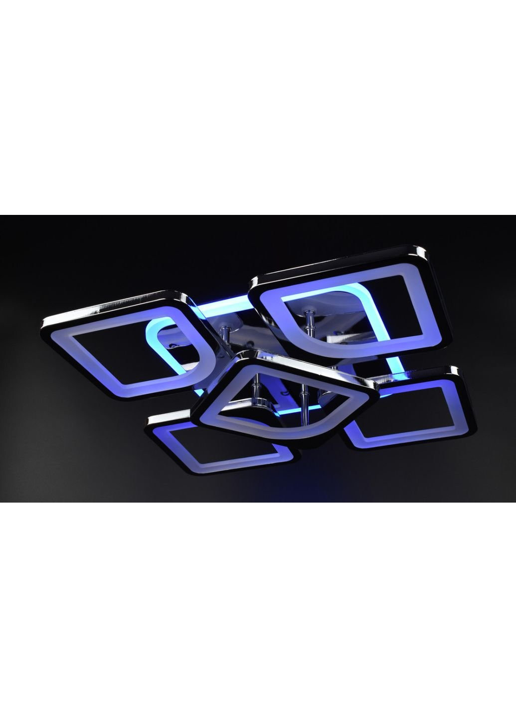 Люстра потолочная LED с пультом A2281/4+1S-RGB-ch Хром 11х40х40 см. Sunnysky (253527924)