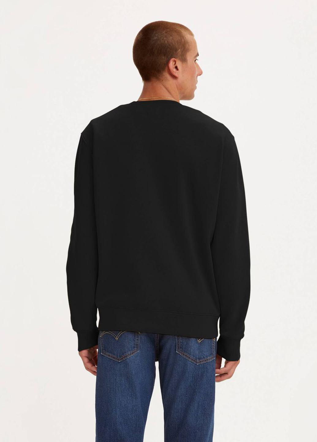 Чорний світшот Levi's однотонний нашивки (325264637)
