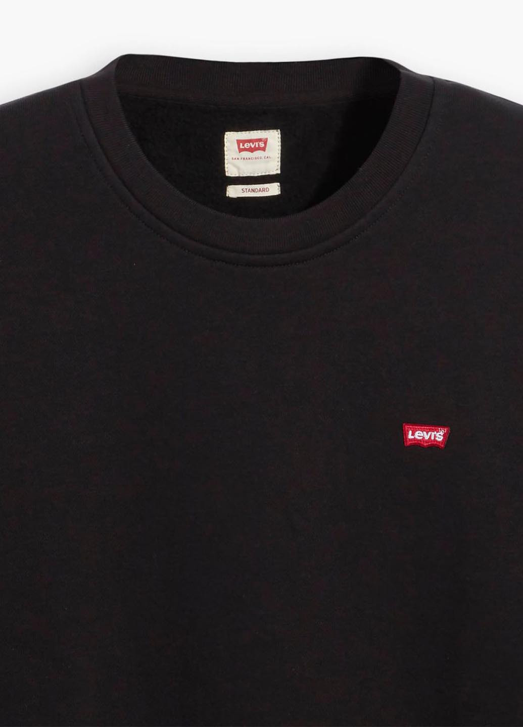 Чорний світшот Levi's однотонний нашивки (325264637)