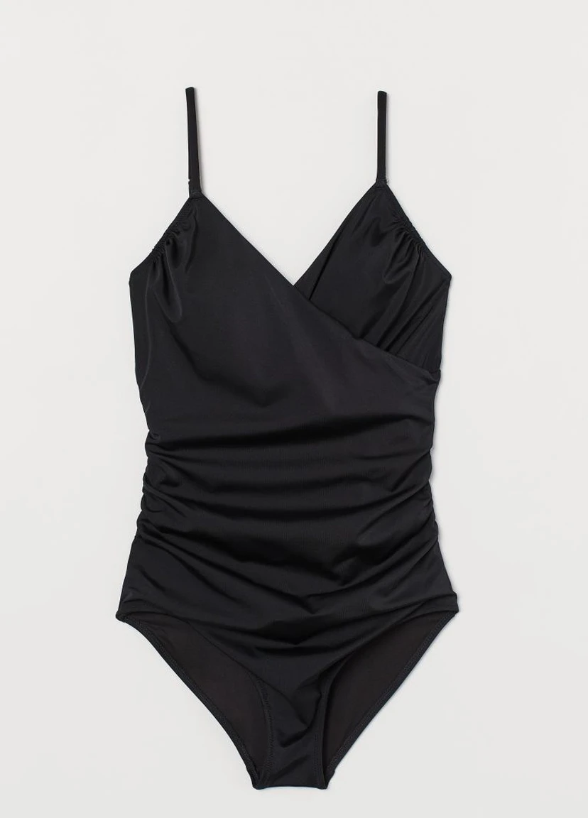 Черный летний моделирующий купальник H&M