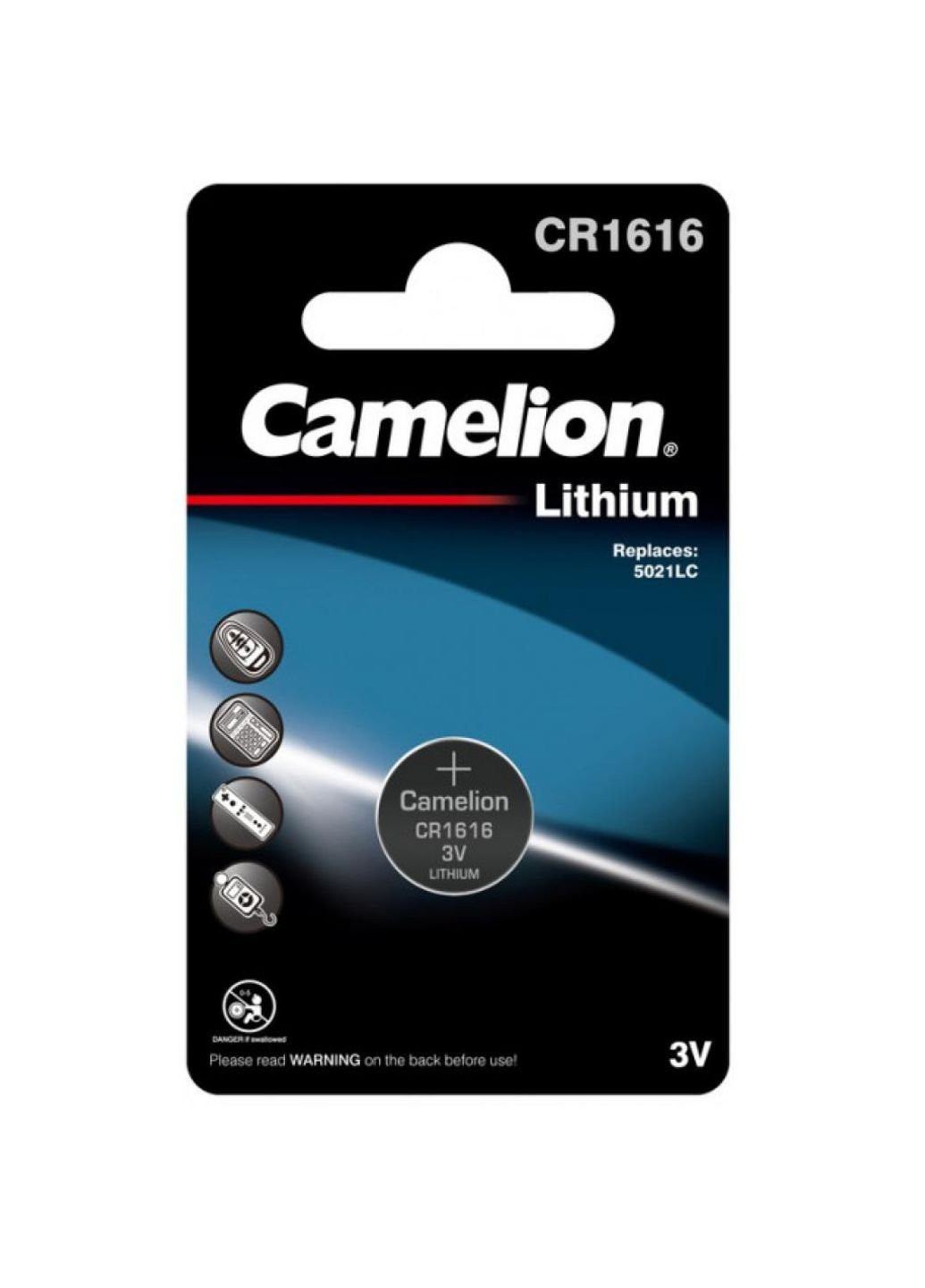 Батарейка CR 1616 Lithium * 1 (CR1616-BP1) Camelion (251412058)