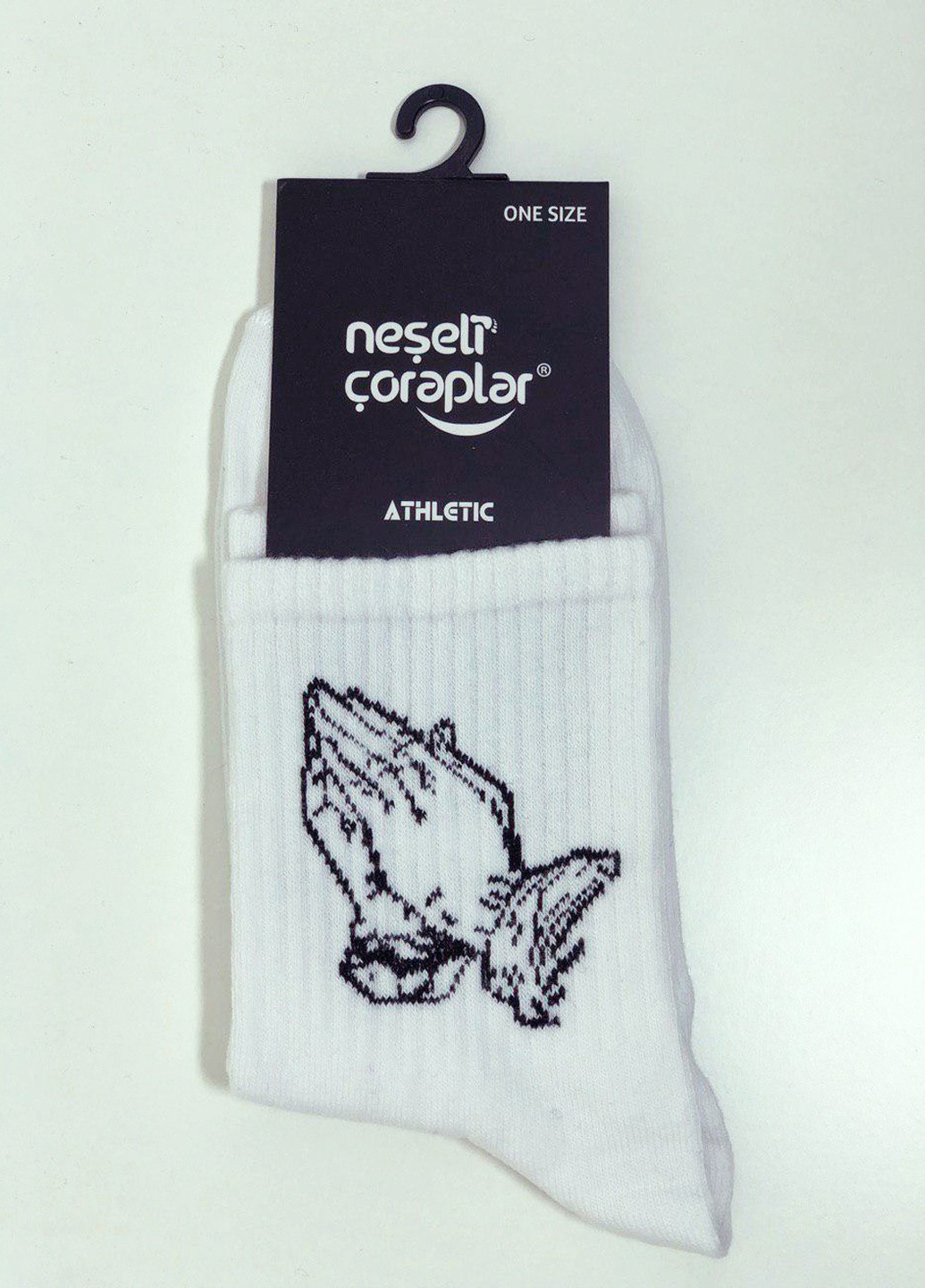 Білі шкарпетки neseli athletic pray LOMM малюнки (211942671)