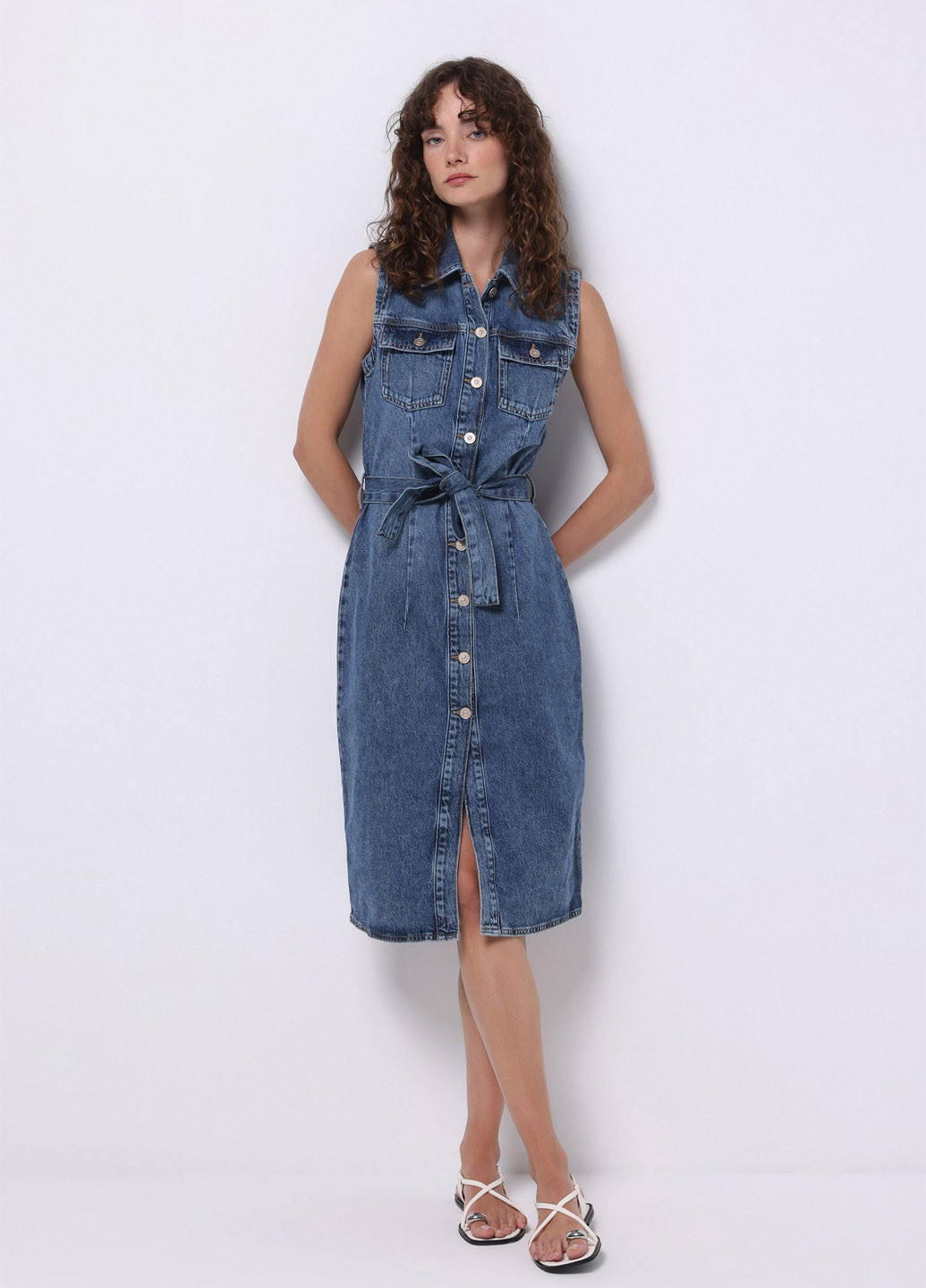 Синя джинсова сукня сукня-сорочка Colin's однотонна