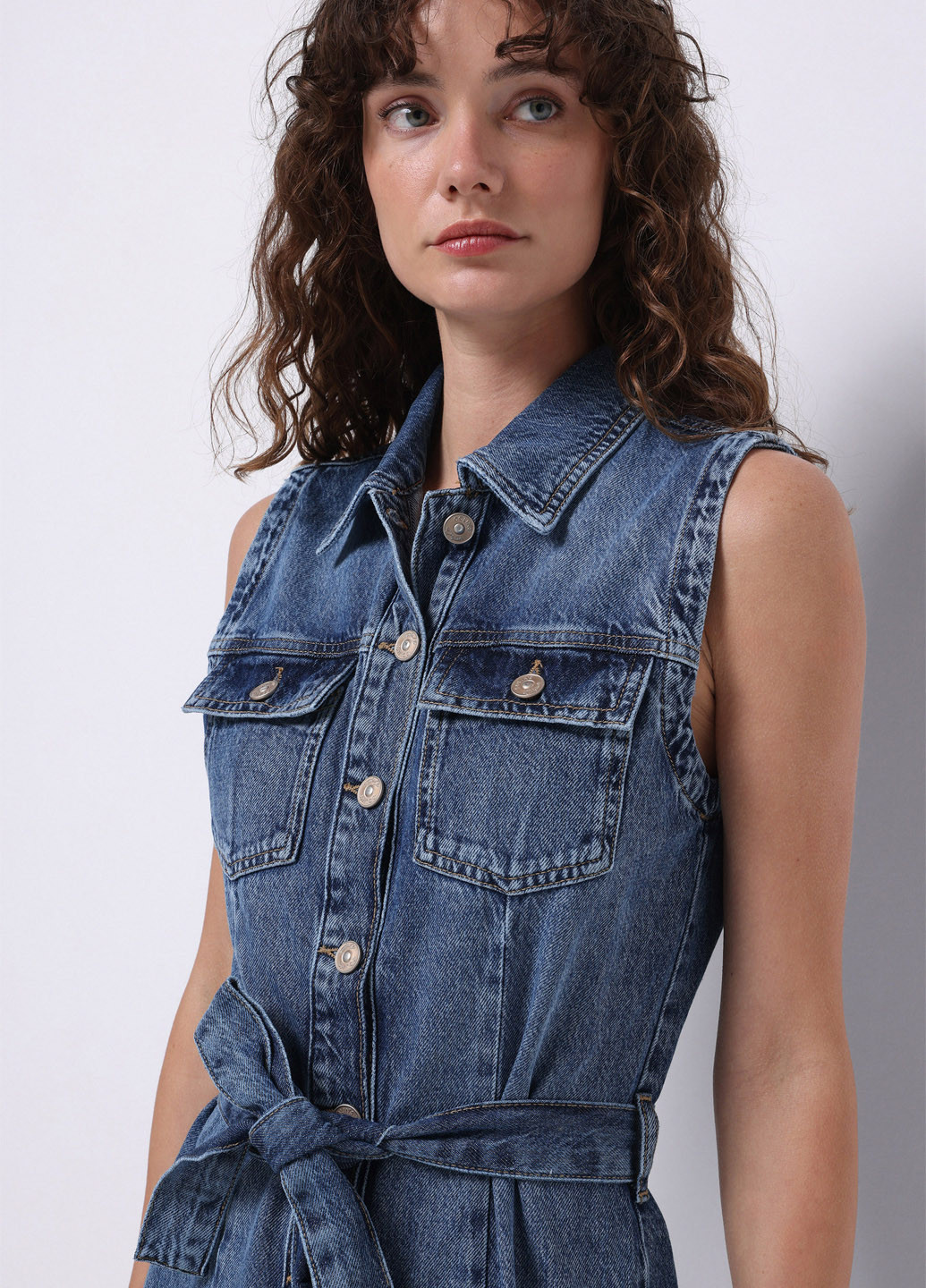 Синя джинсова сукня сукня-сорочка Colin's однотонна