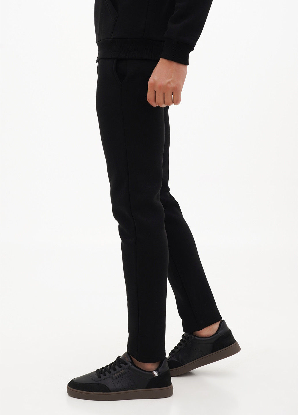 Черные спортивные зимние прямые брюки BEKI