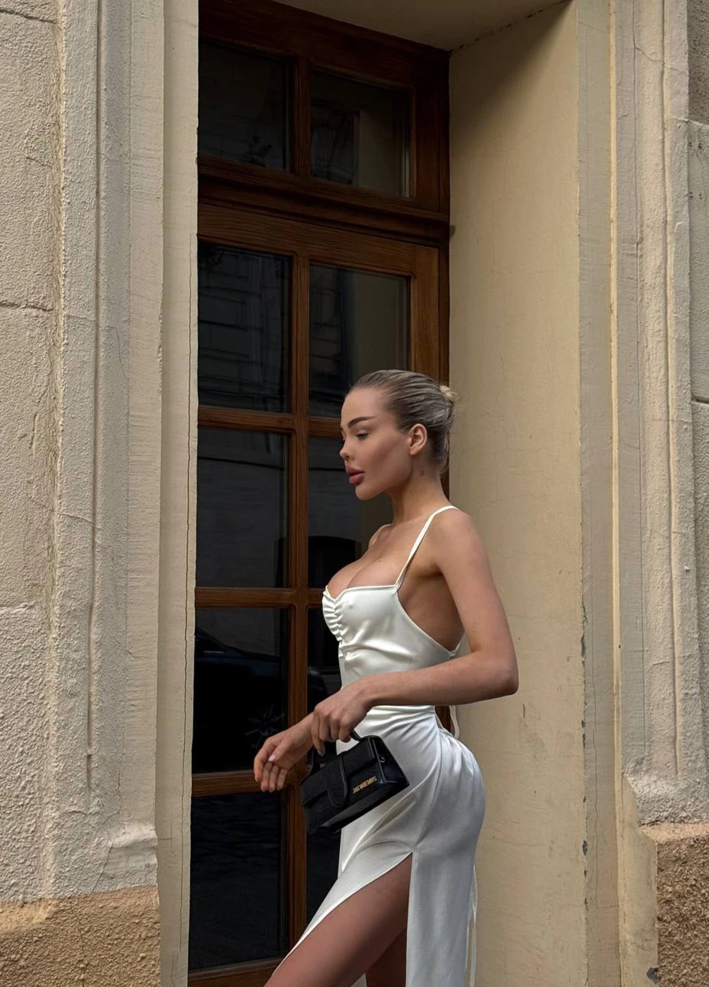 Молочна кежуал, вечірня сукня з відкритою спиною Fashion однотонна