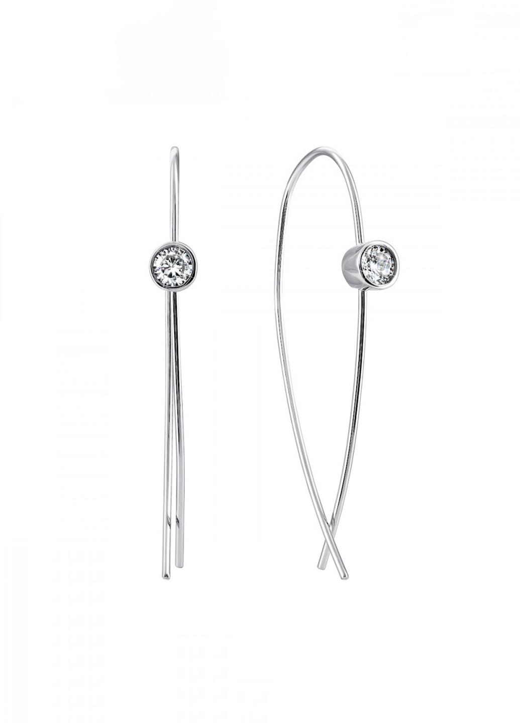 Срібні сережки з фіанітами с2ф / 407 Silvex925 (201169188)