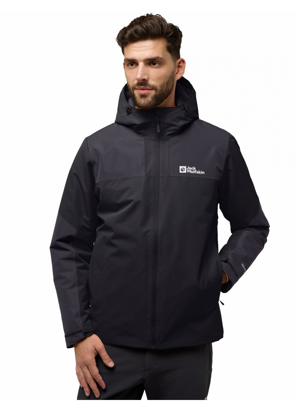 Чорна демісезонна куртка Jack Wolfskin JASPER INS JKT M