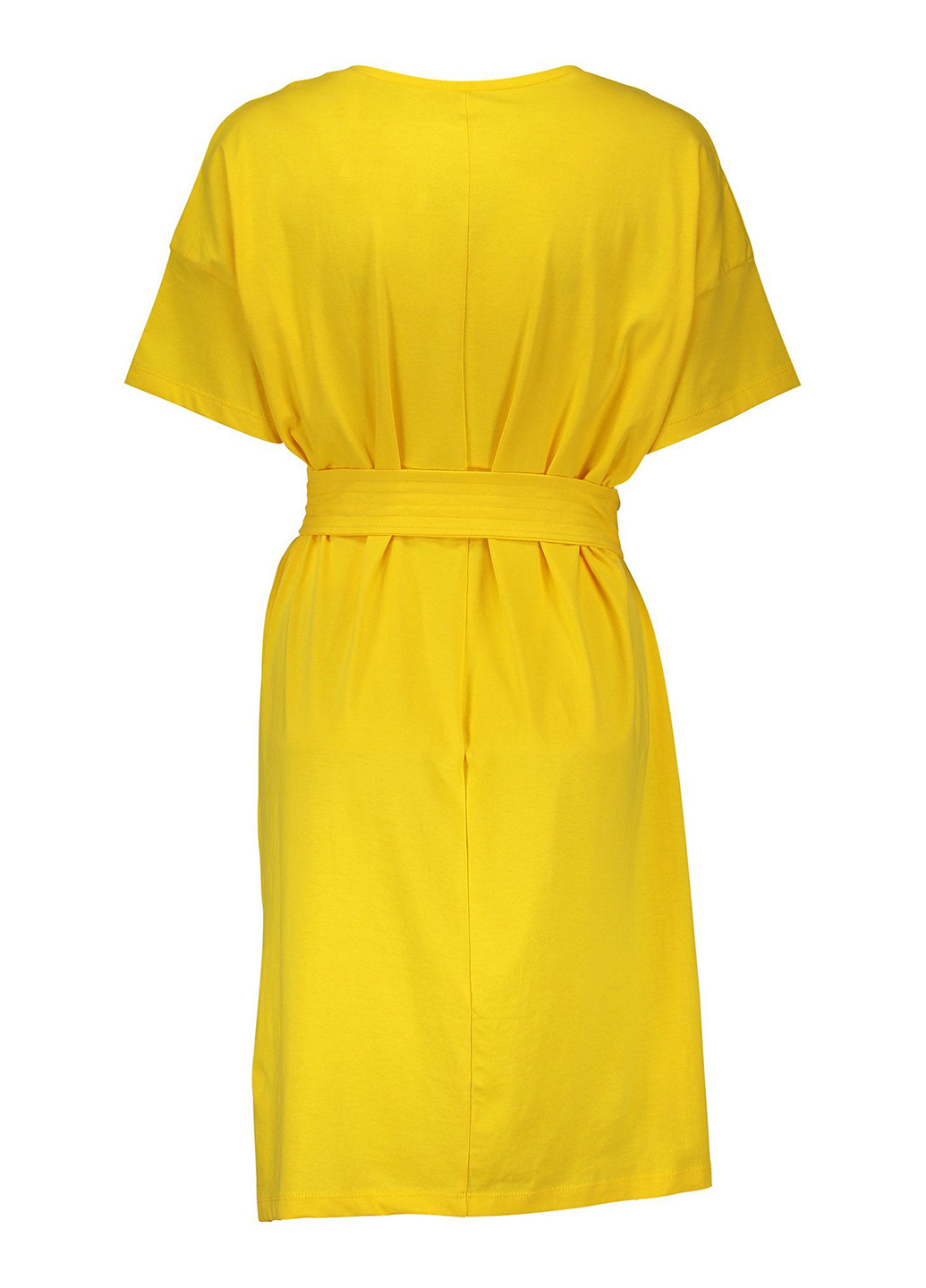 Желтое кэжуал платье Piazza Italia однотонное