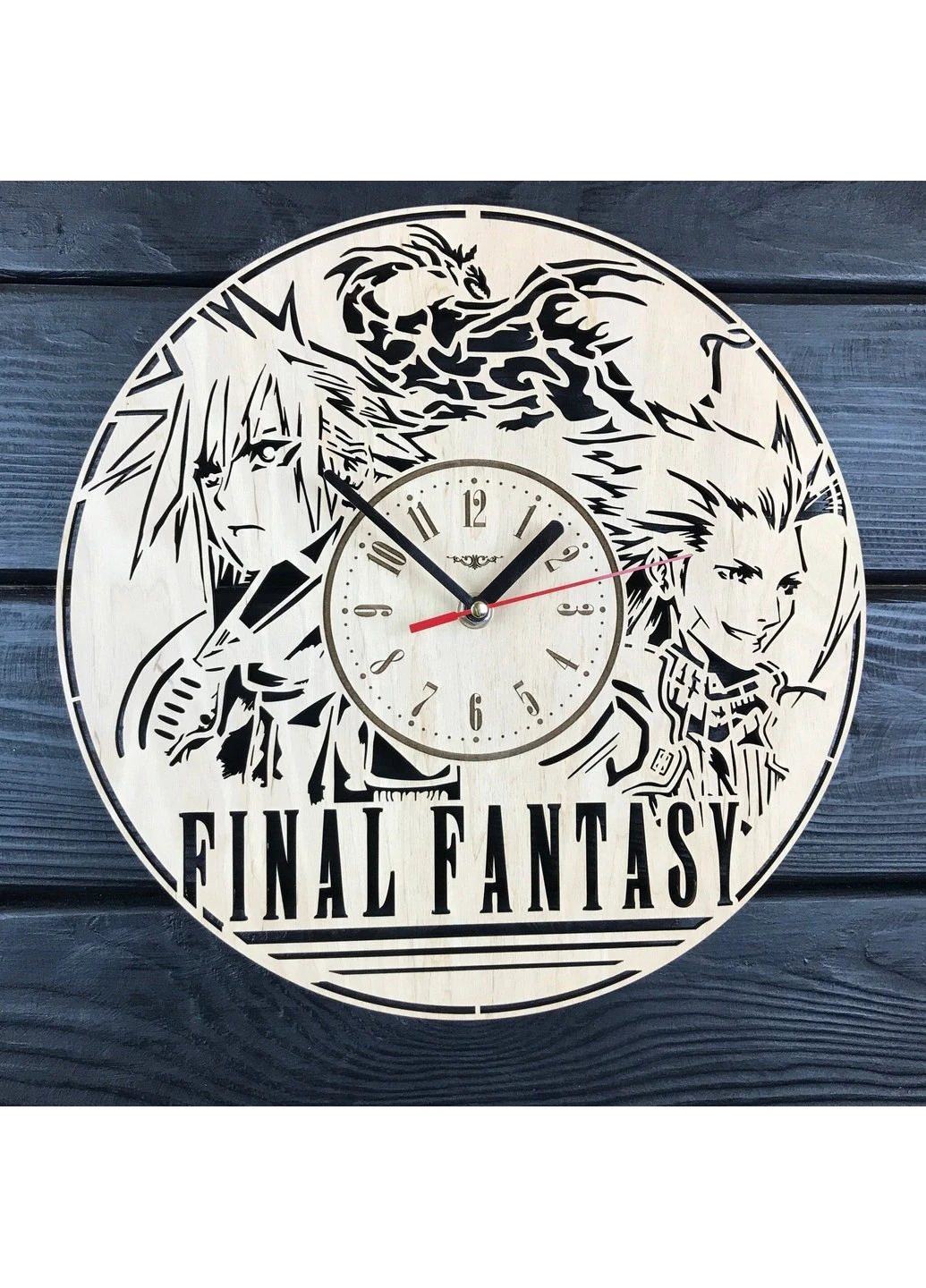 Необычные деревянные часы в интерьер «Finаl Fantasy» 7Arts (253566227)
