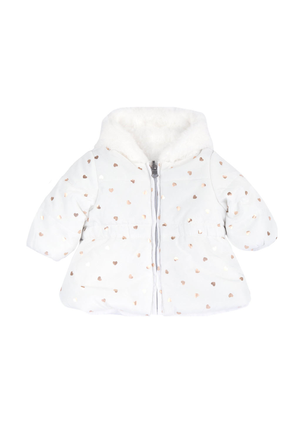 Белая зимняя куртка двусторонняя Chicco