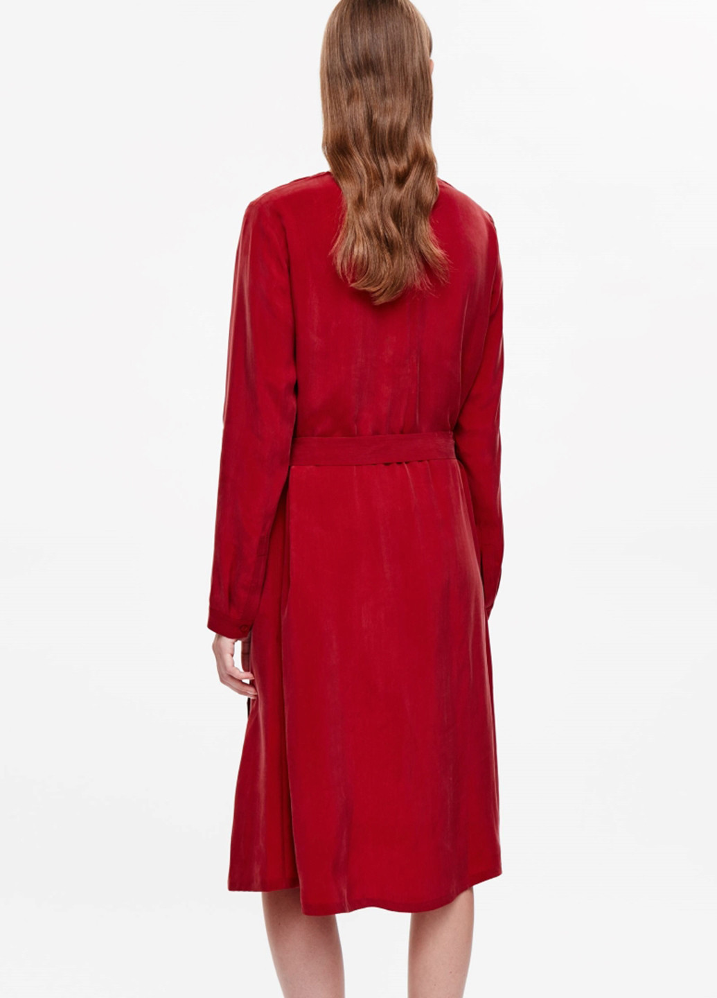 Красное кэжуал платье Cos однотонное