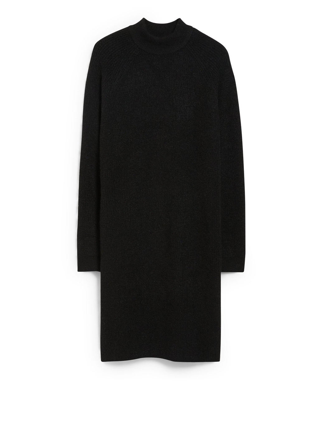 Черное кэжуал платье платье-свитер C&A однотонное