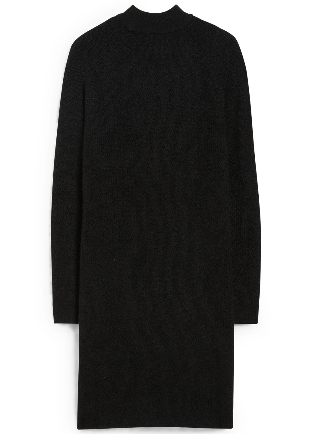 Черное кэжуал платье платье-свитер C&A однотонное