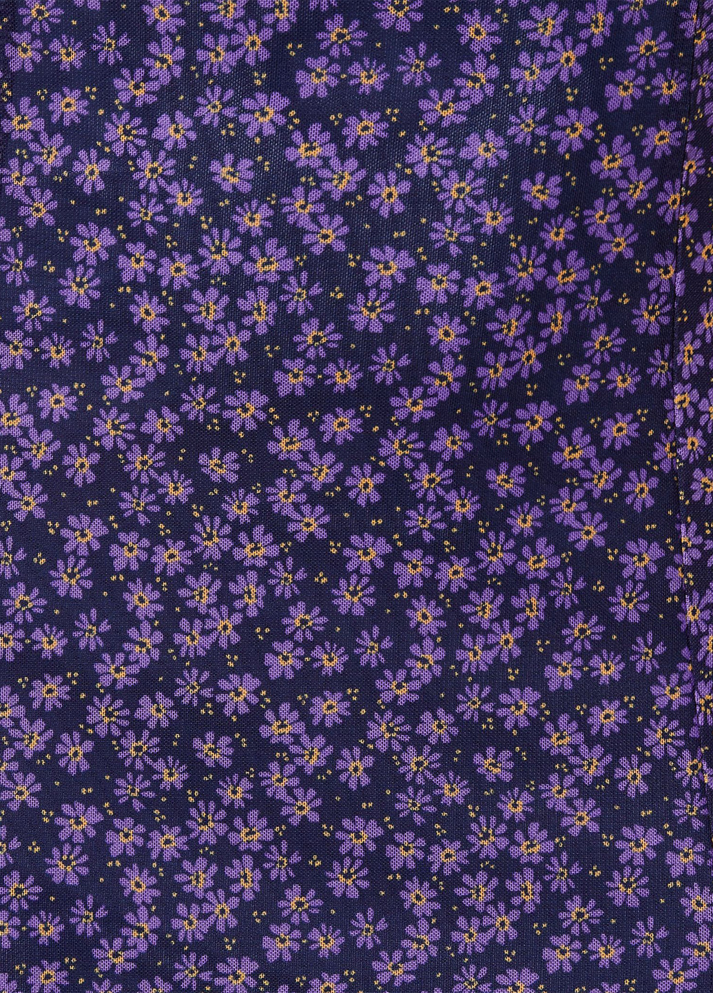 Фиолетовое кэжуал платье с открытыми плечами Jennyfer с цветочным принтом