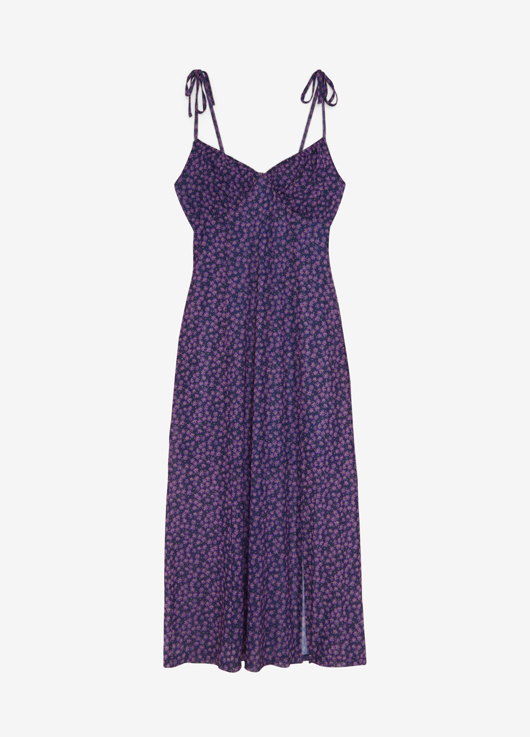 Фиолетовое кэжуал платье с открытыми плечами Jennyfer с цветочным принтом