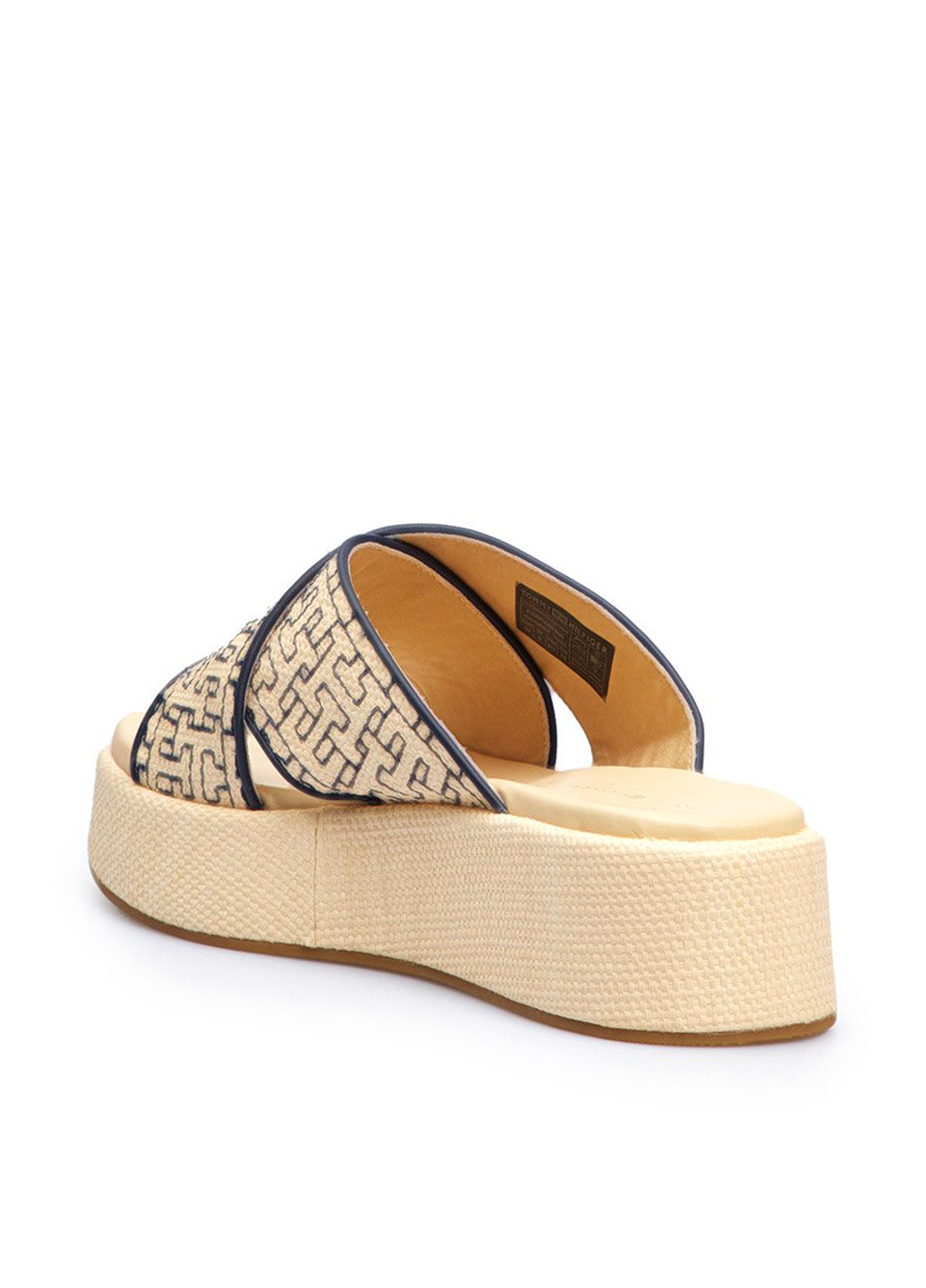 Бежевые шлепанцы Tommy Hilfiger с логотипом