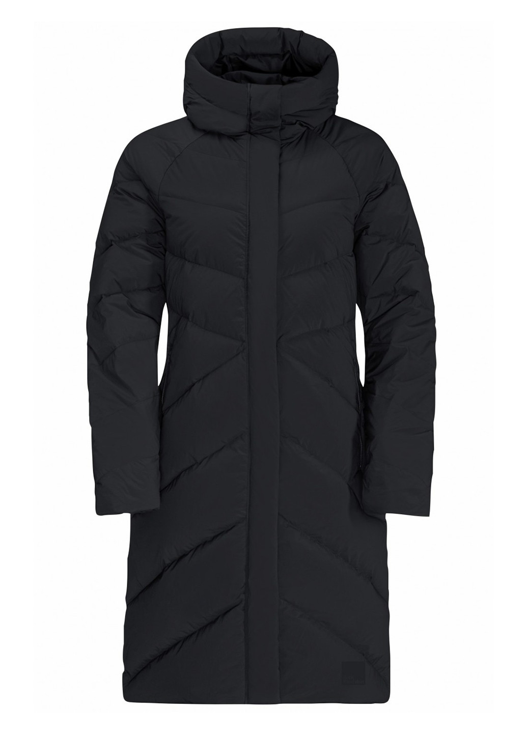 Черное зимнее Пальто Jack Wolfskin