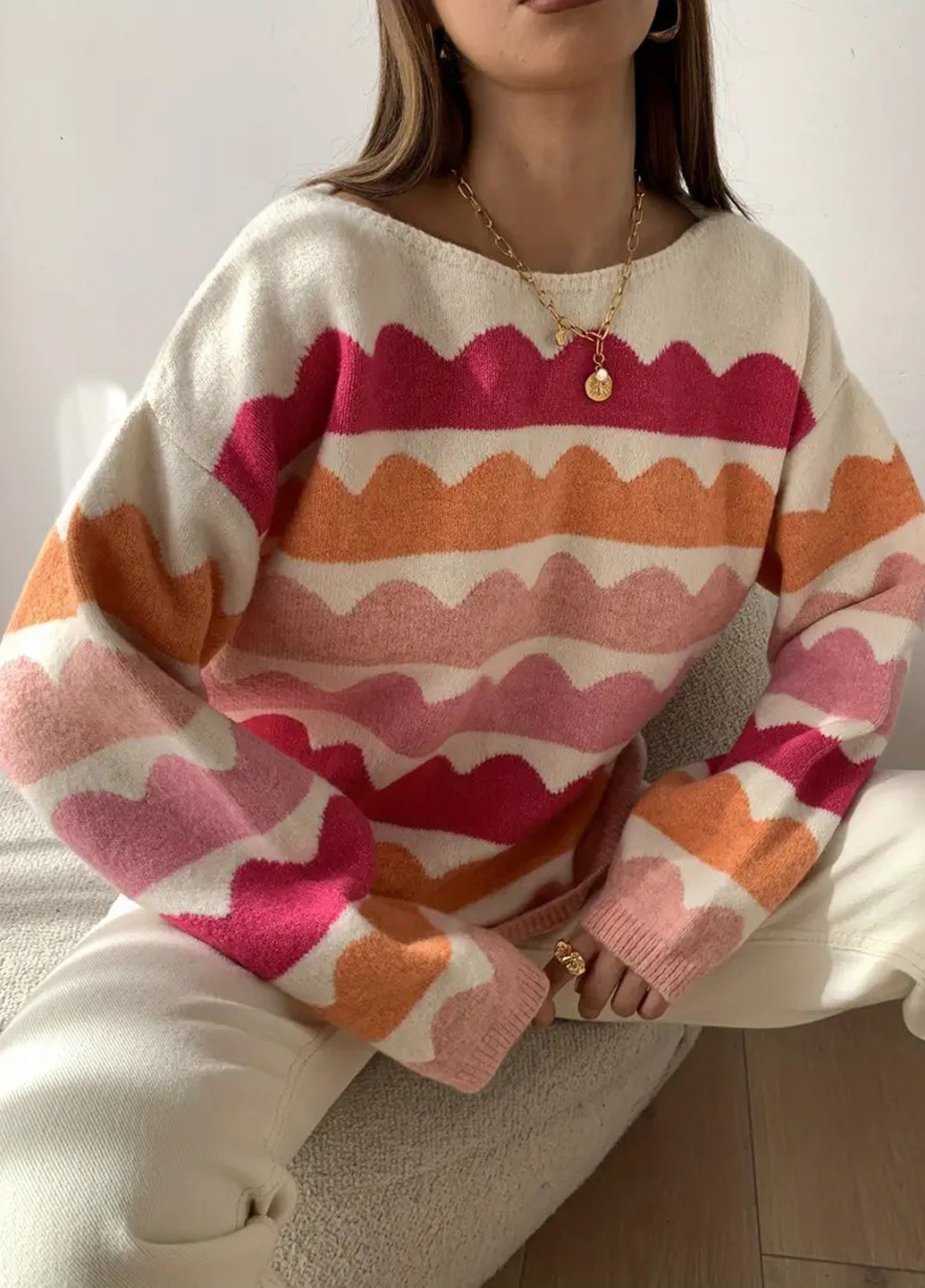 Комбинированный демисезонный джемпер джемпер SHEIN