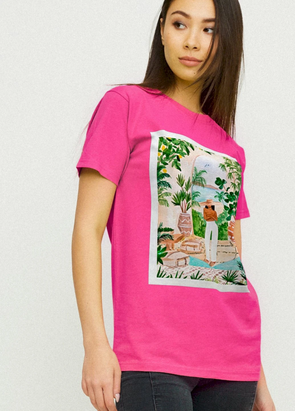 Футболка Boyfriend / air print / YAPPI - (237407535)