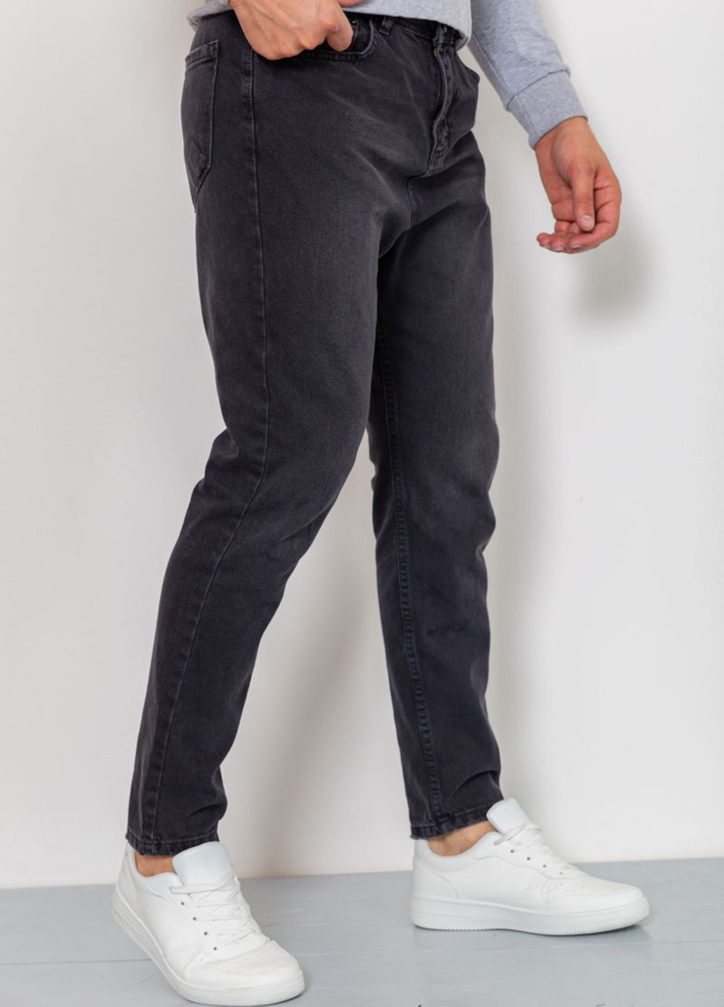 Темно-серые демисезонные зауженные джинсы Ager