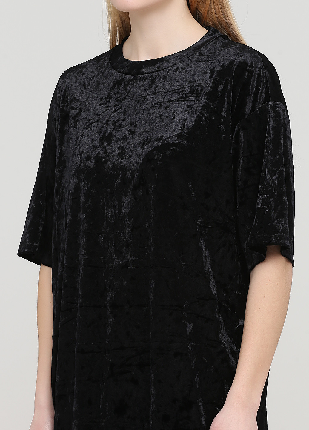 Черное кэжуал платье платье-футболка Monki однотонное