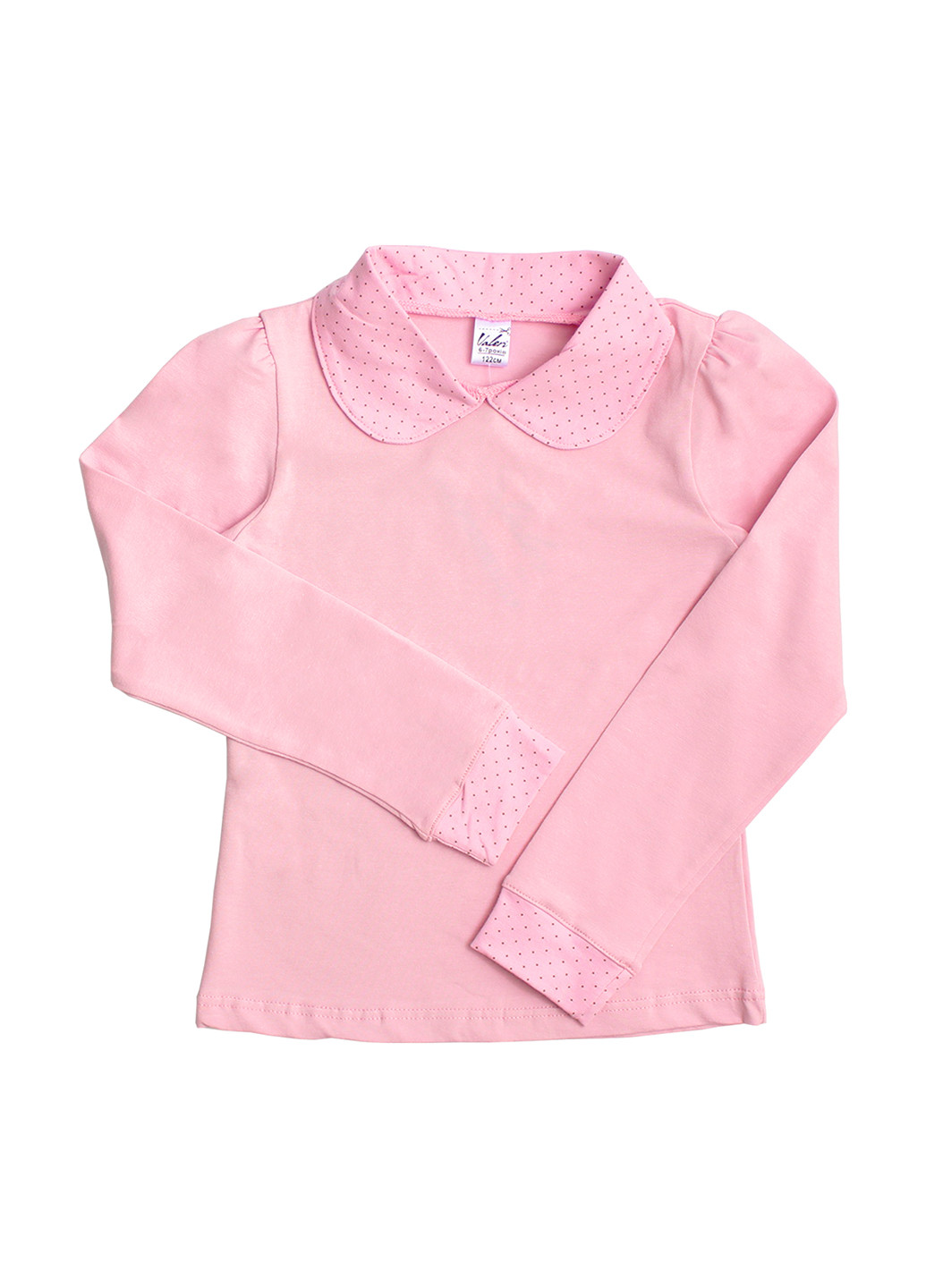 Розовая в горошек блузка Валери-Текс демисезонная