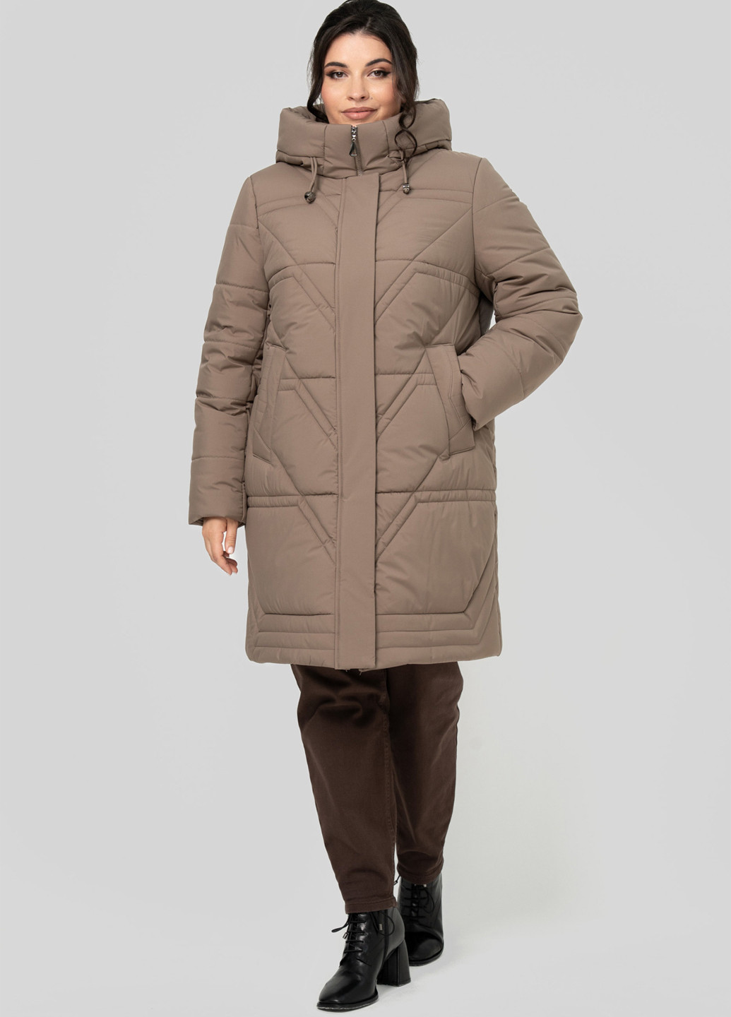 Кавова зимня куртка A'll Posa