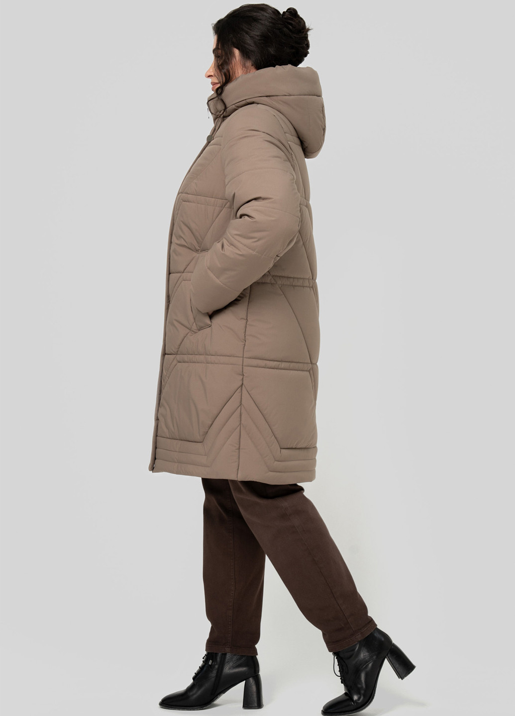 Кавова зимня куртка A'll Posa
