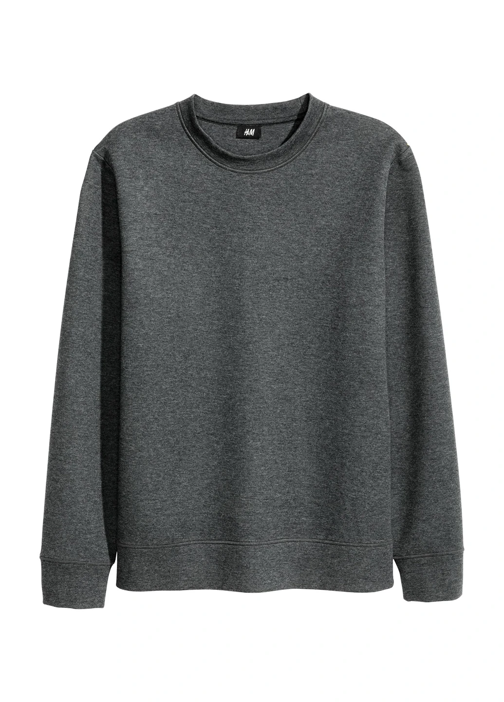 Темно-сірий світшот H&M меланж без декору (232268657)