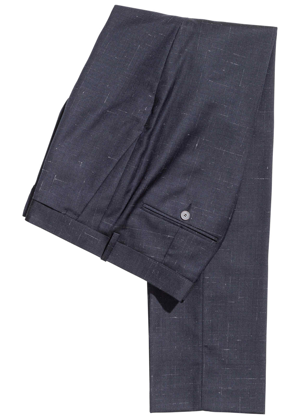 Синие кэжуал демисезонные классические брюки H&M