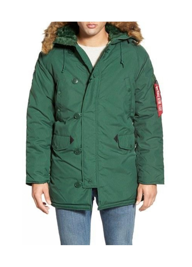 Зеленая зимняя куртка Alpha Industries
