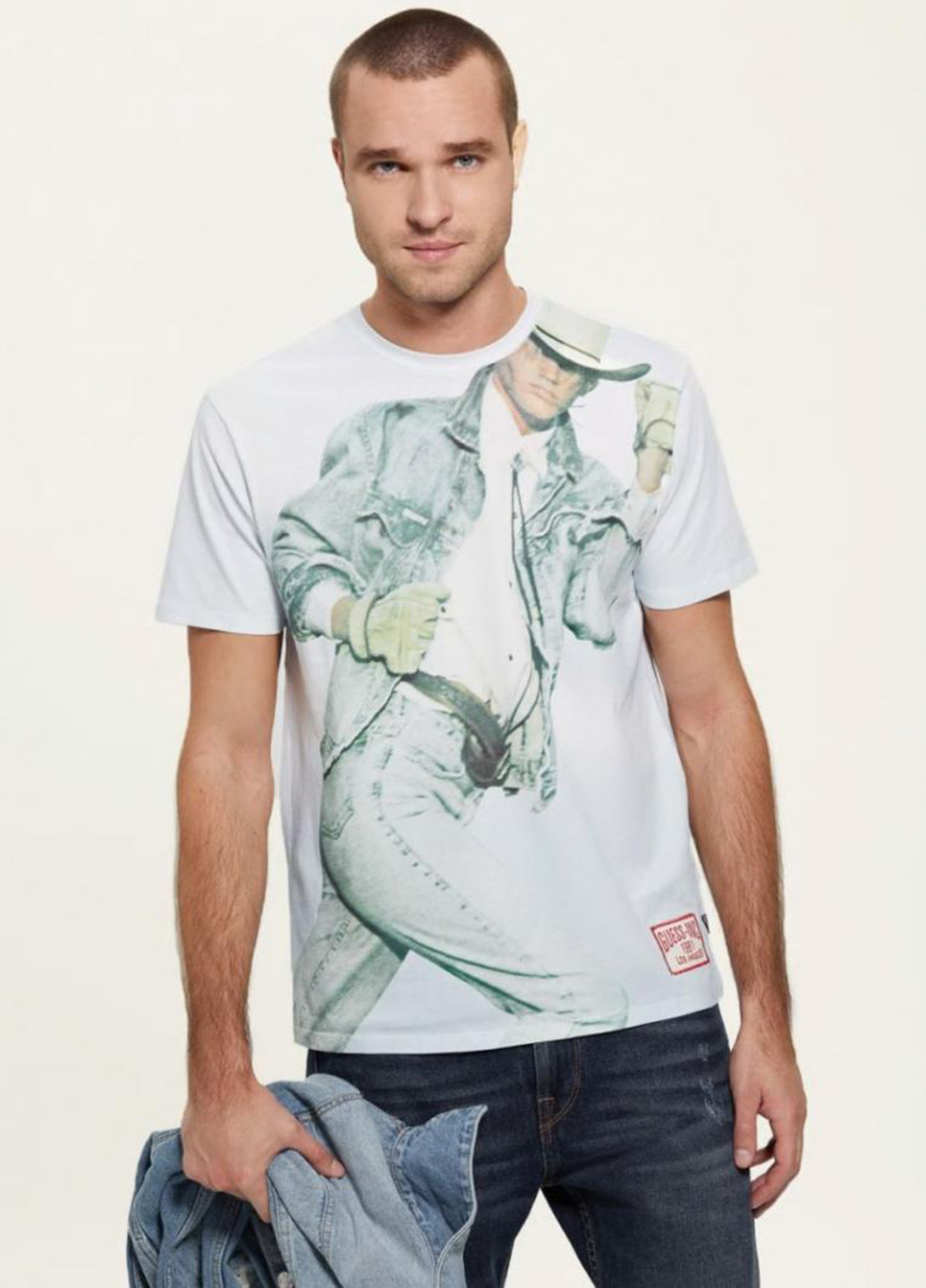 Біла футболка Guess