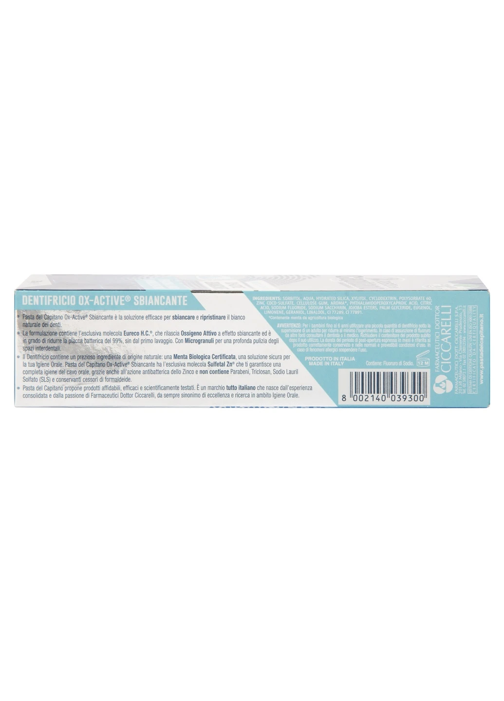 Зубна паста Dentifricio OX ACTIVE SBIANCANTE 75 мл Pasta del Capitano (225544510)
