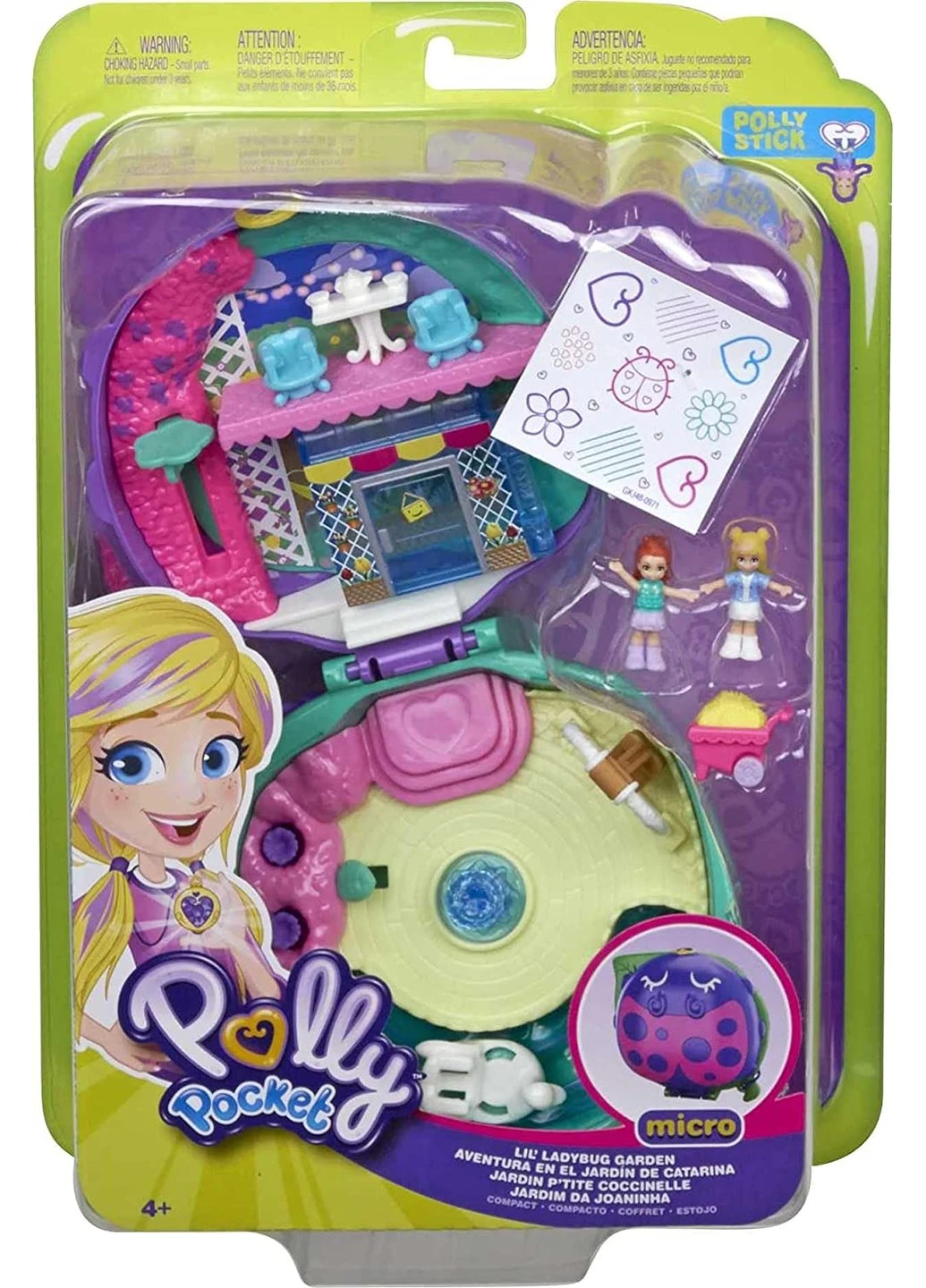 Игровой набор Полли Покет Polly Pocket Pocket World Lil' Ladybug Garden Карманный Мир Сад божьей коровки (GKJ48) Mattel (255665136)