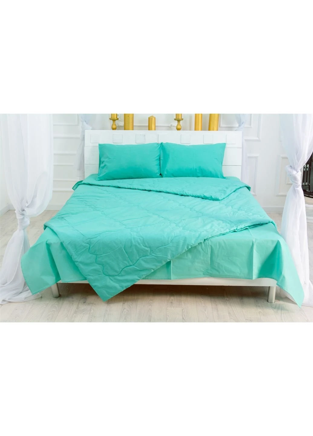 Одеяло Летний комплект 2620 EcoSilk 11-2208 Mint одеяло 110x140+ 2 (2200003107081) Mirson (254073238)