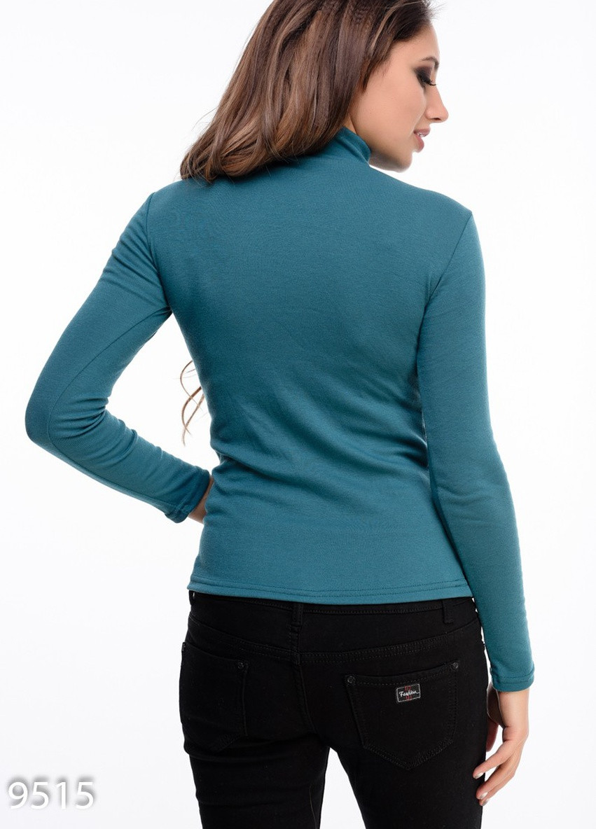 Зеленый зимний светр жіночий пуловер ISSA PLUS 9515