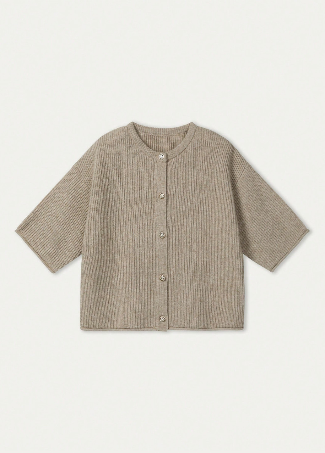 Бежевый демисезонный кардиган SHEIN