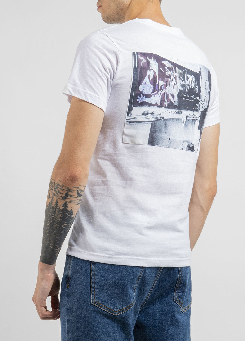 Белая белая футболка с принтом guernica Ko Samui