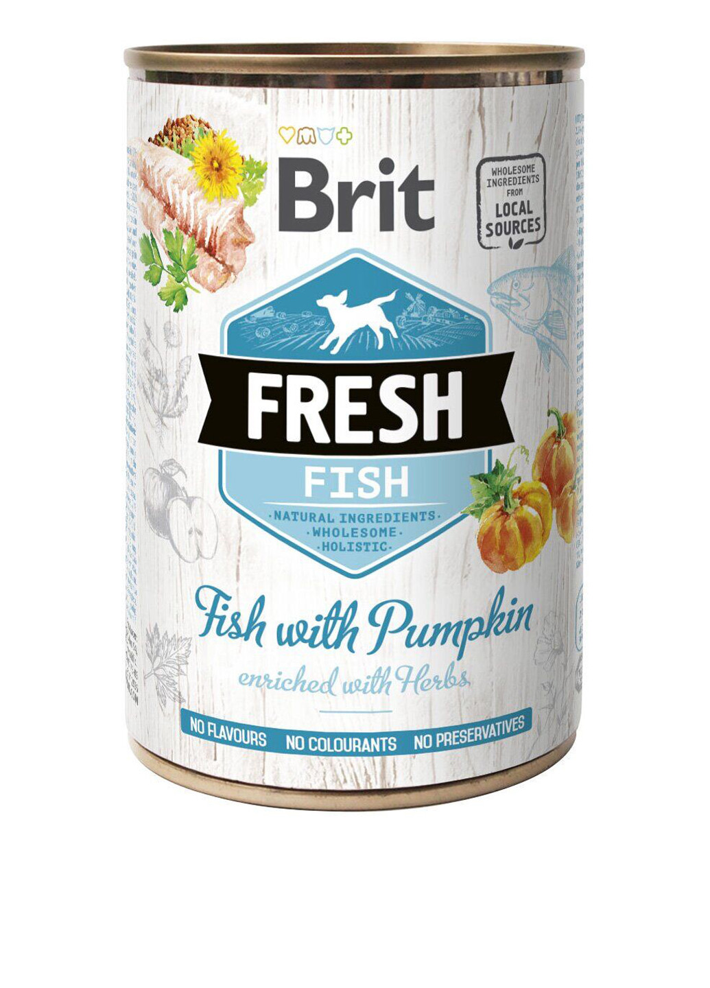 М'ясна консерва для собак (риба), 400 г Brit Fresh (199391595)