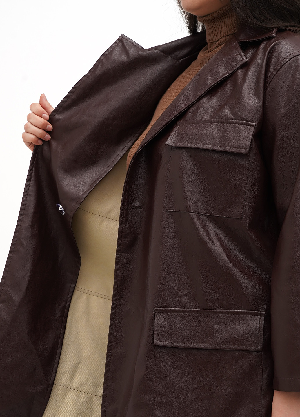 Кавова демісезонна куртка куртка-піджак Boohoo